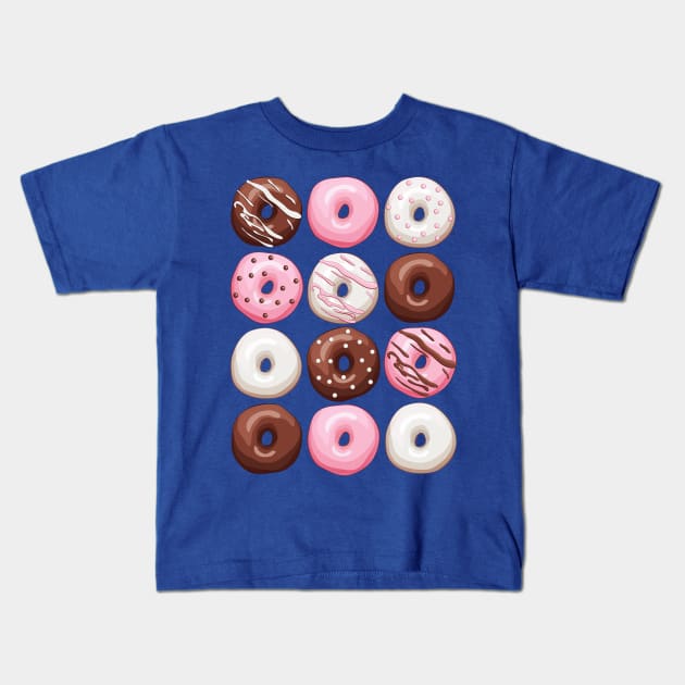 Donuts Kids T-Shirt by Plushism